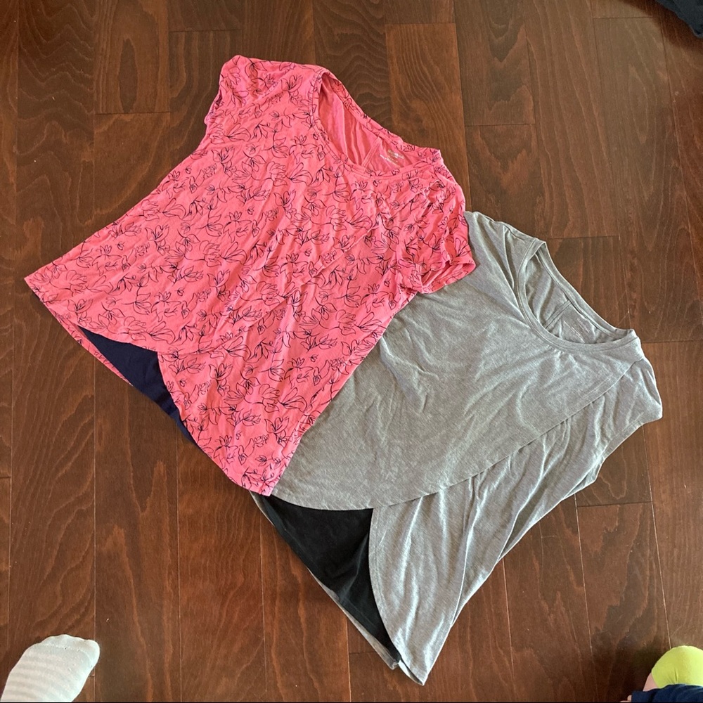 Motherhood maternity tulip style nursing shirt lot, size medium